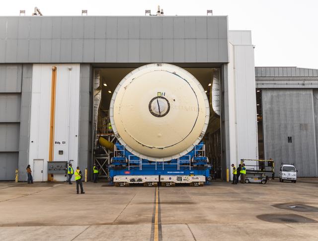 NASA image: Artemis III Liquid Hydrogen Tank moves into Final Assembly
